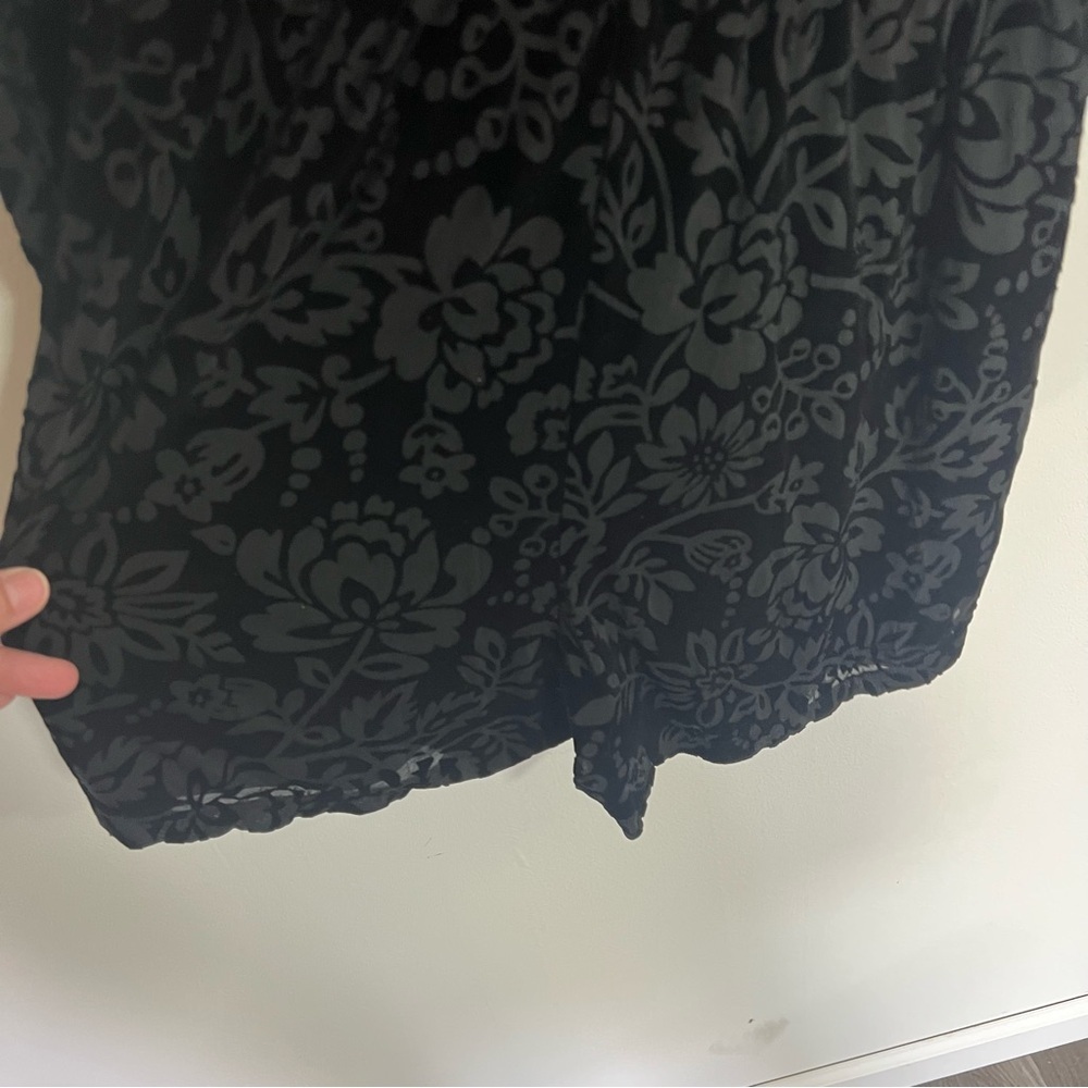 Sailor x Anthropologie Black Velvet Burnout Romper - Picture 12 of 12